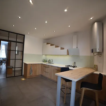 Designer 110m2 With King Size Beds&equipped Kitchen Krakau